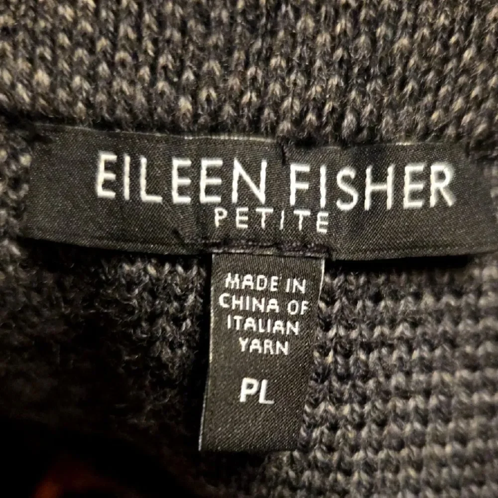 EILEEN FISHER Merino‎ Wool Skirt Gray Womens Size Petite Large Career Office